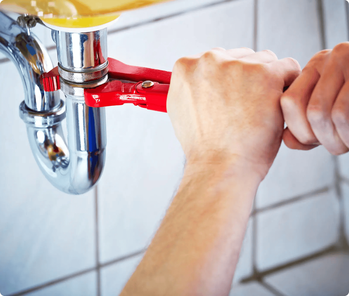 Fixing sink pipe under bathroom basin